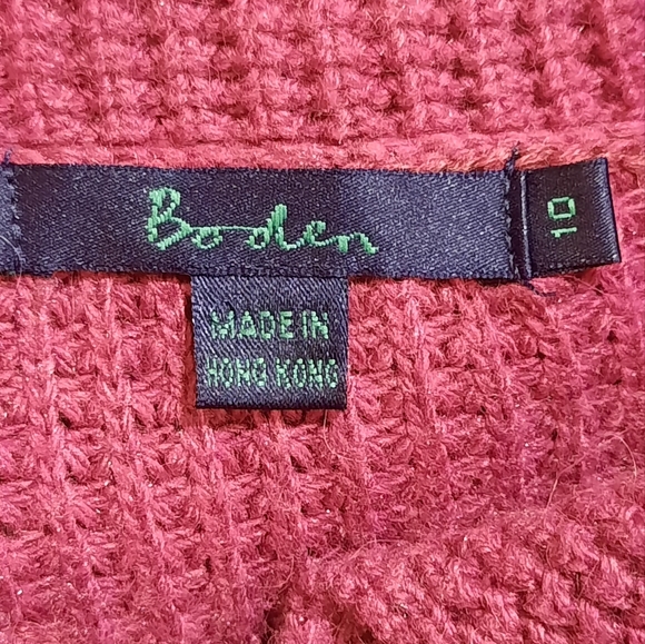 Boden Girls Purple Cashmere/Angora Blend Button Down Cardigan Sweater size 10 - Picture 9 of 12